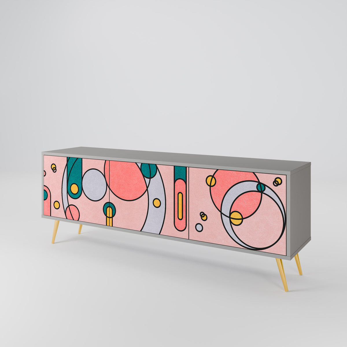 GOSSAMER ECHOES Mueble de TV de 3 Puertas