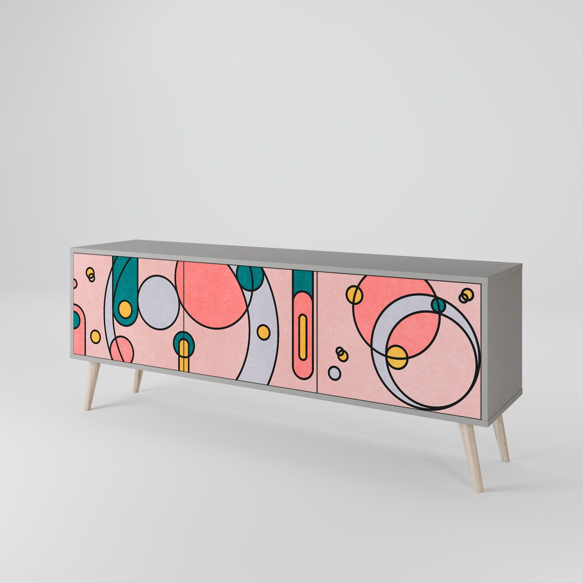 GOSSAMER ECHOES Mueble de TV de 3 Puertas