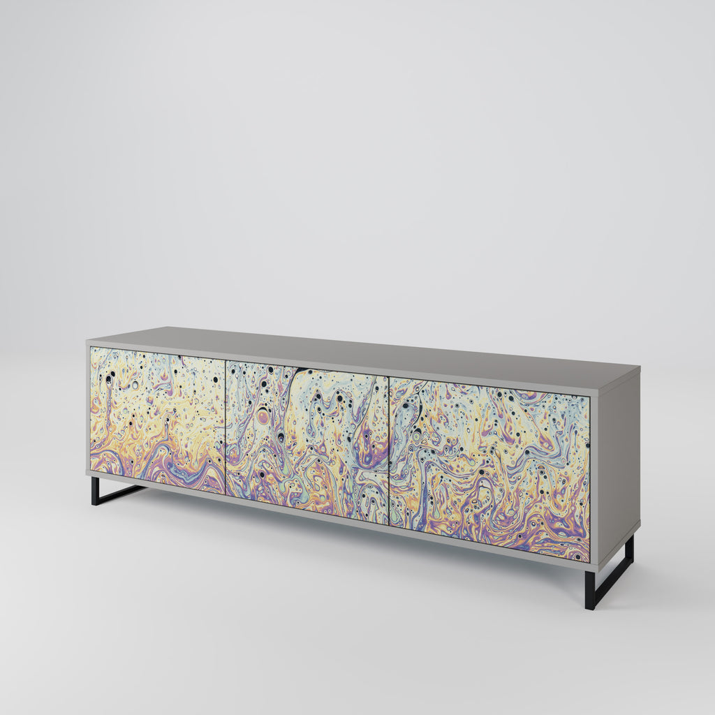 Mueble de TV MOSAIC OF COLORS de 3 puertas en acabado gris
