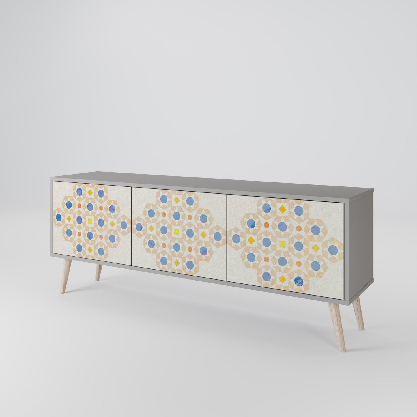 PATTERNED PRISM Mueble de TV de 3 Puertas