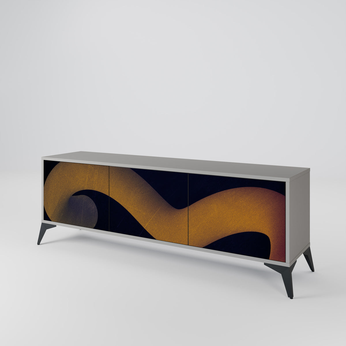 HOLLOW TIME Mueble de TV de 3 Puertas