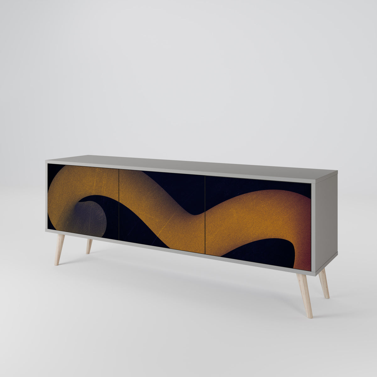 HOLLOW TIME Mueble de TV de 3 Puertas
