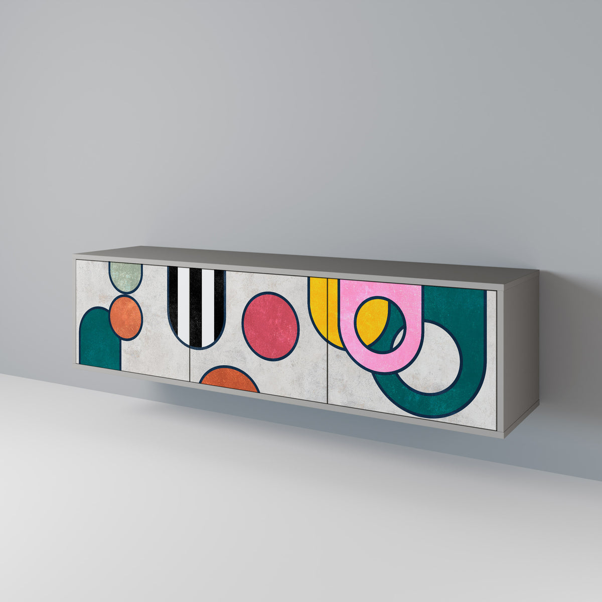 COOL STORY Mueble de TV de 3 Puertas