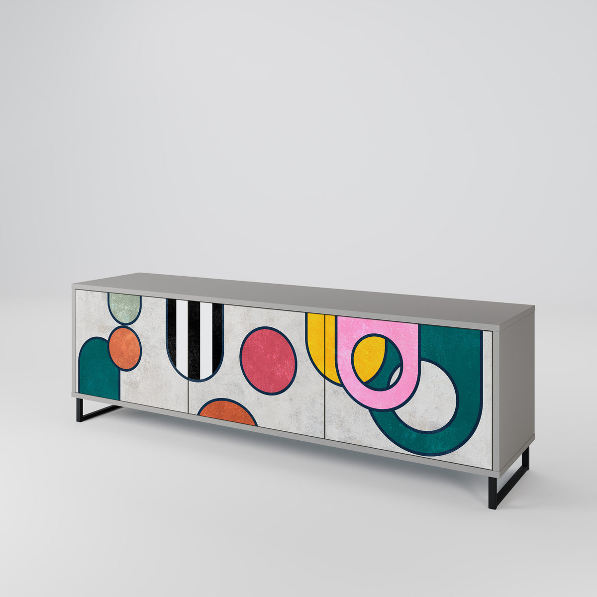 COOL STORY Mueble de TV de 3 Puertas