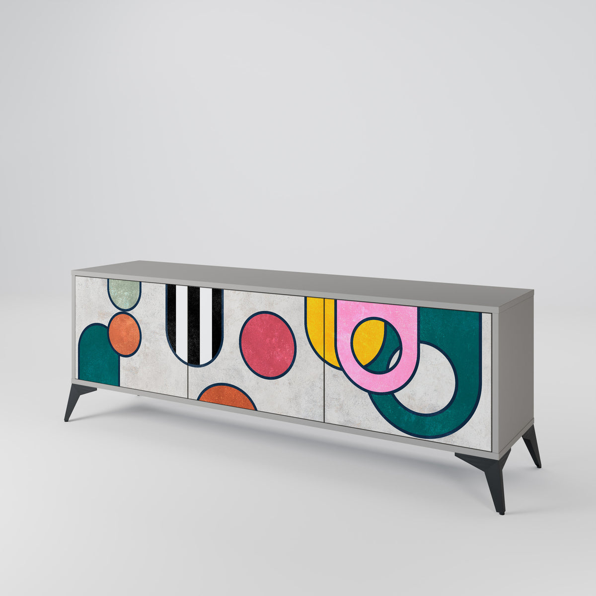 COOL STORY Mueble de TV de 3 Puertas