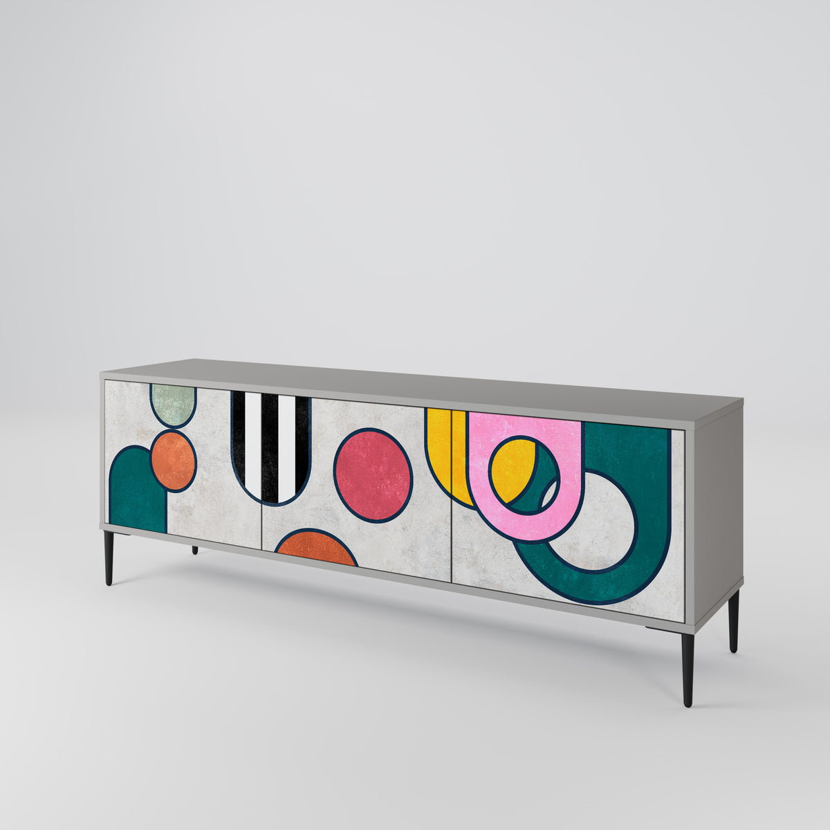 COOL STORY Mueble de TV de 3 Puertas