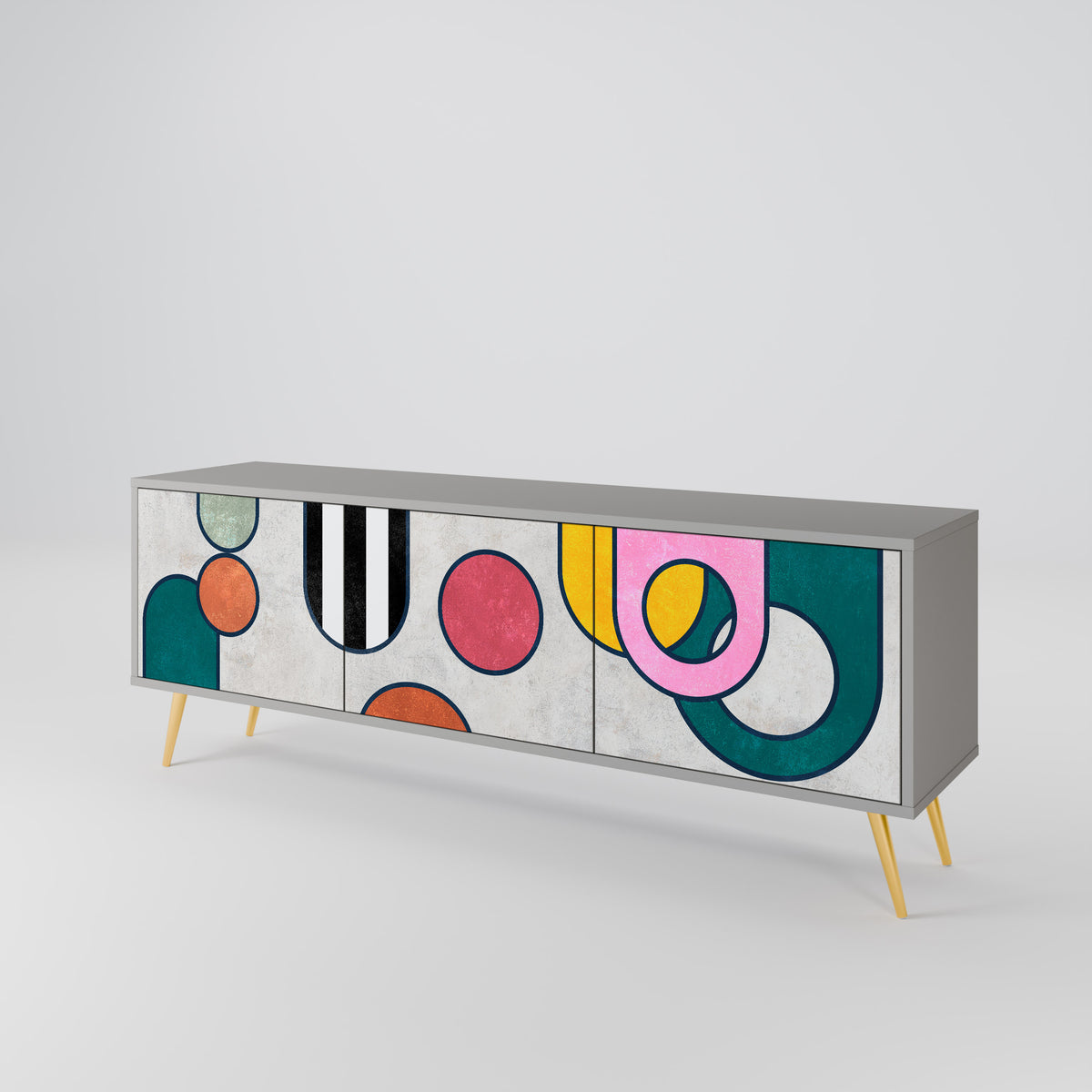 COOL STORY Mueble de TV de 3 Puertas