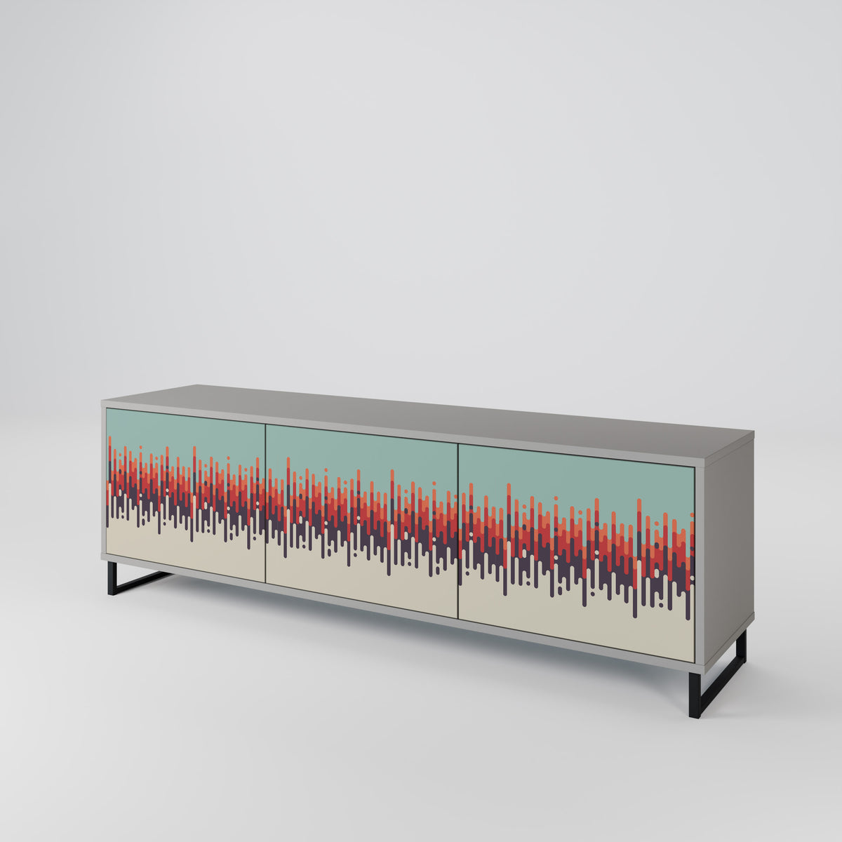 CHROMA CONTOURS Mueble de TV de 3 Puertas