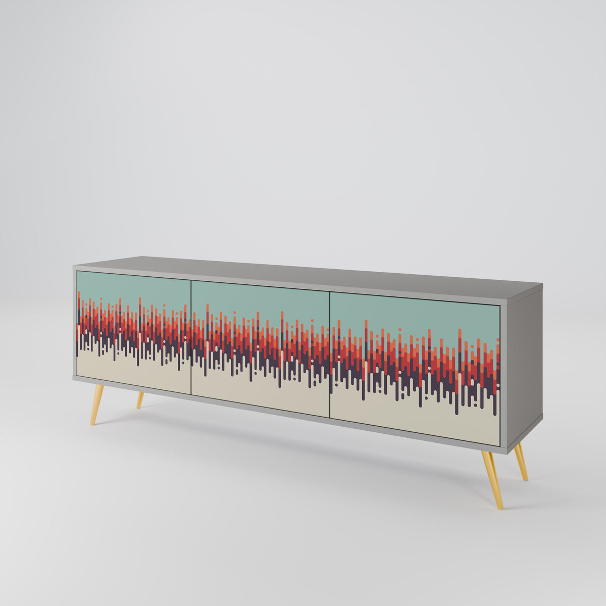 CHROMA CONTOURS Mueble de TV de 3 Puertas