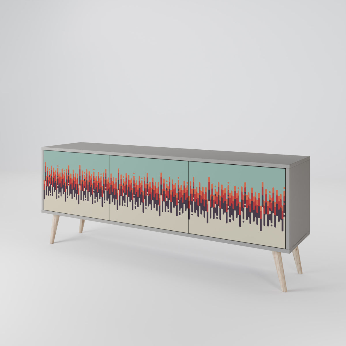CHROMA CONTOURS Mueble de TV de 3 Puertas