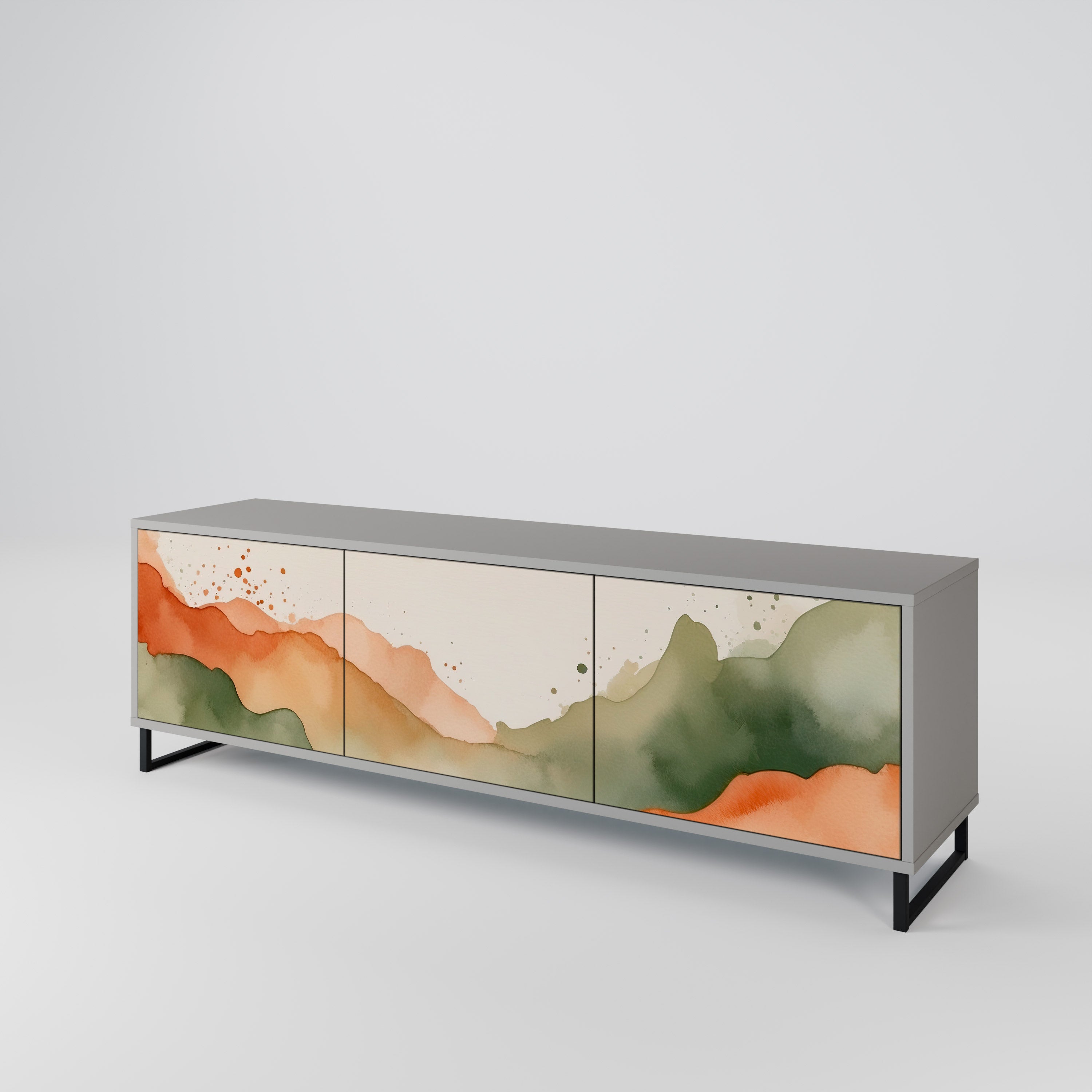 WATERCOLOUR PEAKS 3-Door TV Cabinet