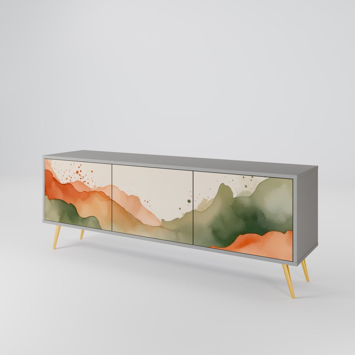 WATERCOLOUR PEAKS Mueble de TV de 3 Puertas