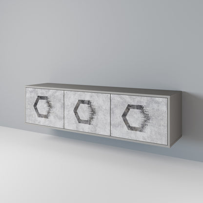 HEXAGONAL FIGURES Mueble de TV de 3 Puertas