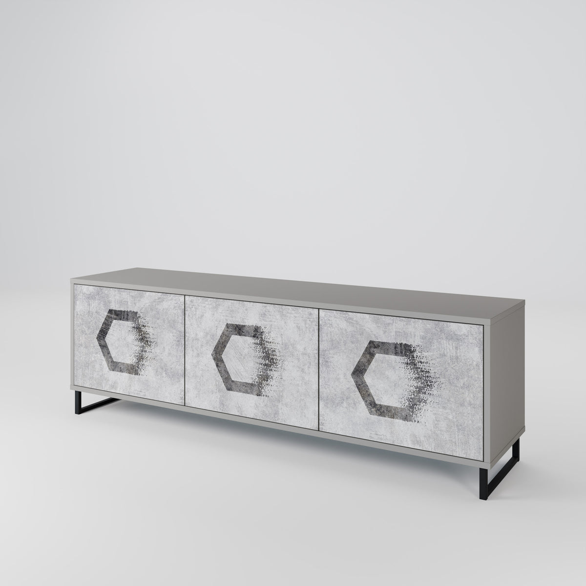 HEXAGONAL FIGURES Mueble de TV de 3 Puertas