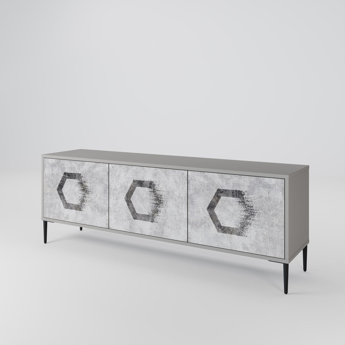 HEXAGONAL FIGURES Mueble de TV de 3 Puertas