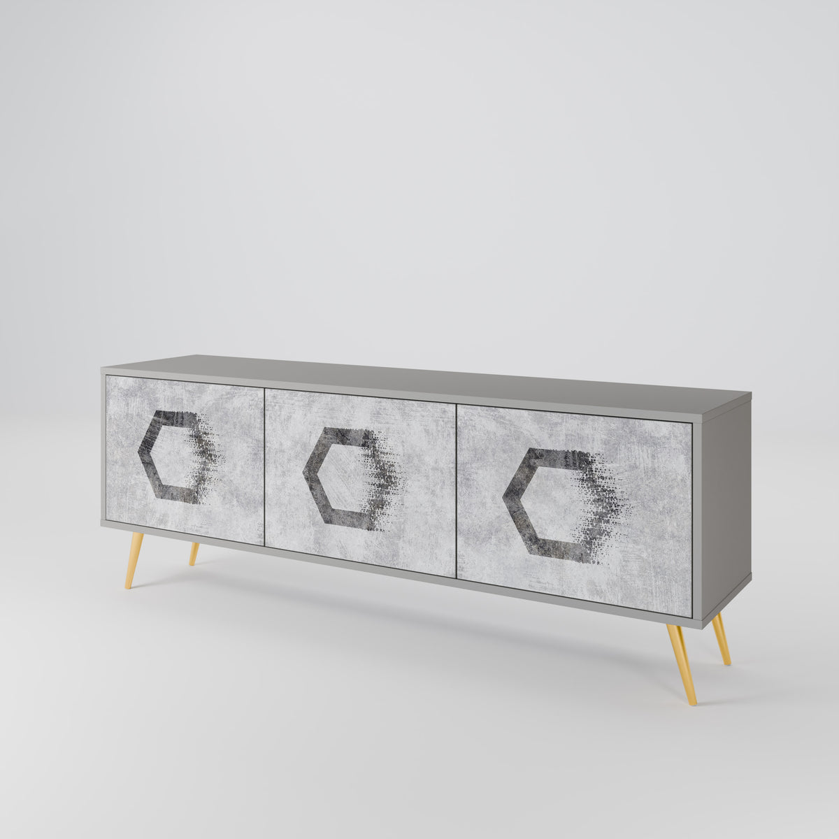 HEXAGONAL FIGURES Mueble de TV de 3 Puertas