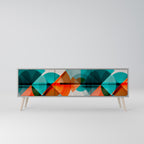 CIRCULAR RHAPSODY Mueble de TV de 3 Puertas en Acabado Gris