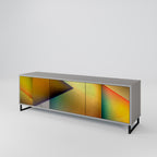 PIERCING SHARPNESS Mueble de TV de 3 Puertas en Acabado Gris