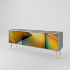 PIERCING SHARPNESS Mueble de TV de 3 Puertas en Acabado Gris