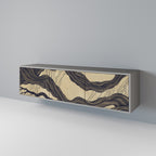 UNIFIED FRAGMENTS Mueble de TV de 3 Puertas en Acabado Gris