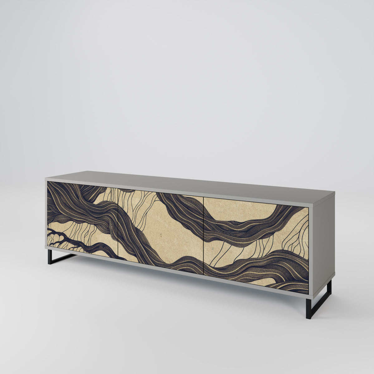 UNIFIED FRAGMENTS Mueble de TV de 3 Puertas