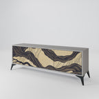 UNIFIED FRAGMENTS Mueble de TV de 3 Puertas en Acabado Gris