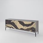 UNIFIED FRAGMENTS Mueble de TV de 3 Puertas en Acabado Gris