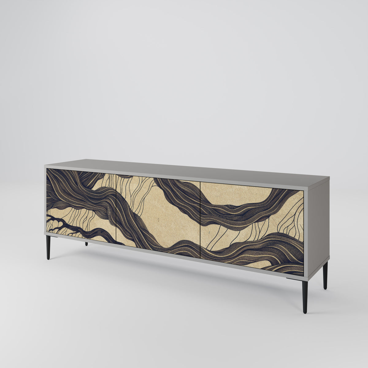 UNIFIED FRAGMENTS Mueble de TV de 3 Puertas