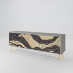 UNIFIED FRAGMENTS Mueble de TV de 3 Puertas en Acabado Gris