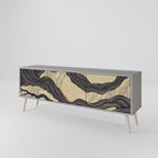 UNIFIED FRAGMENTS Mueble de TV de 3 Puertas en Acabado Gris