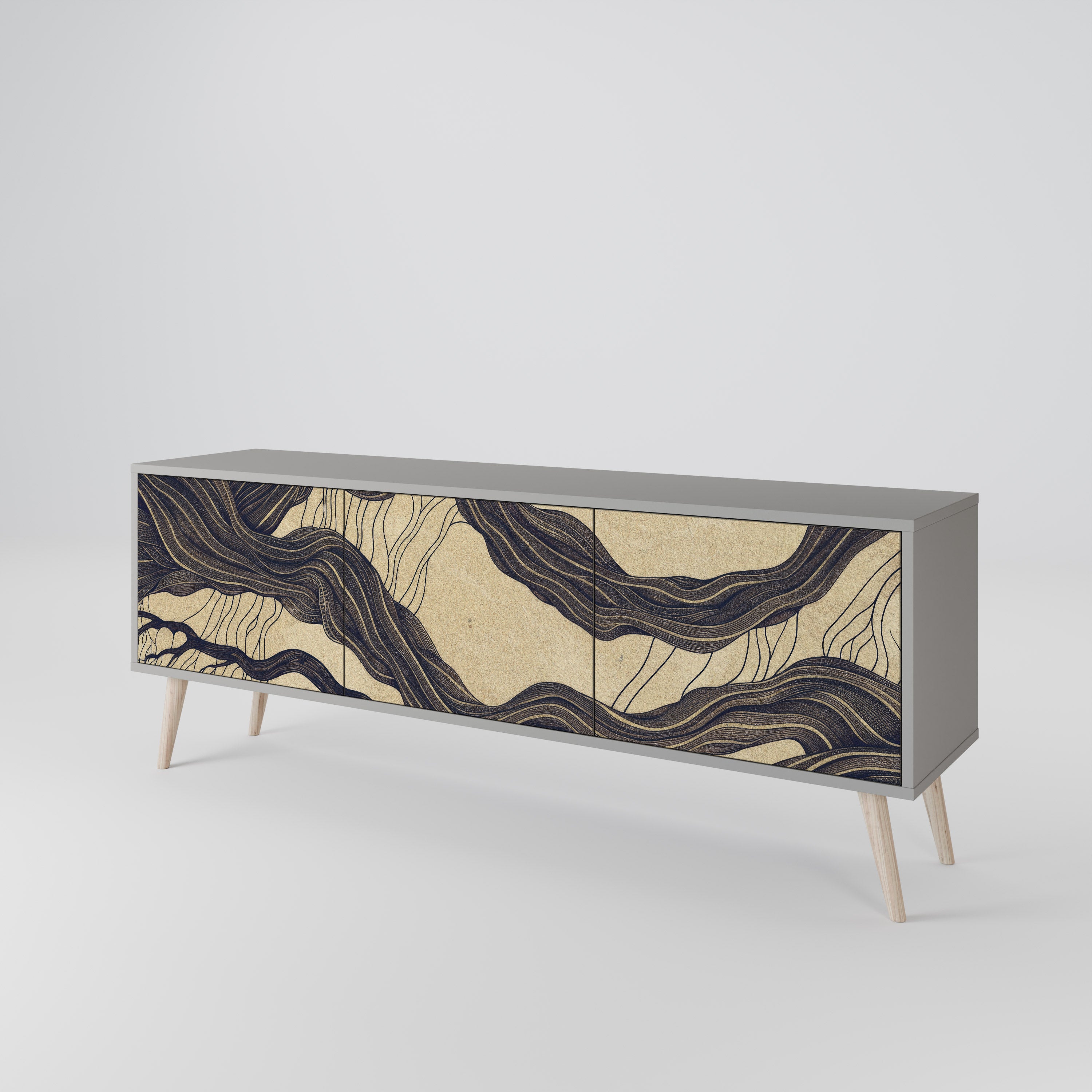 UNIFIED FRAGMENTS 3-Door TV Cabinet