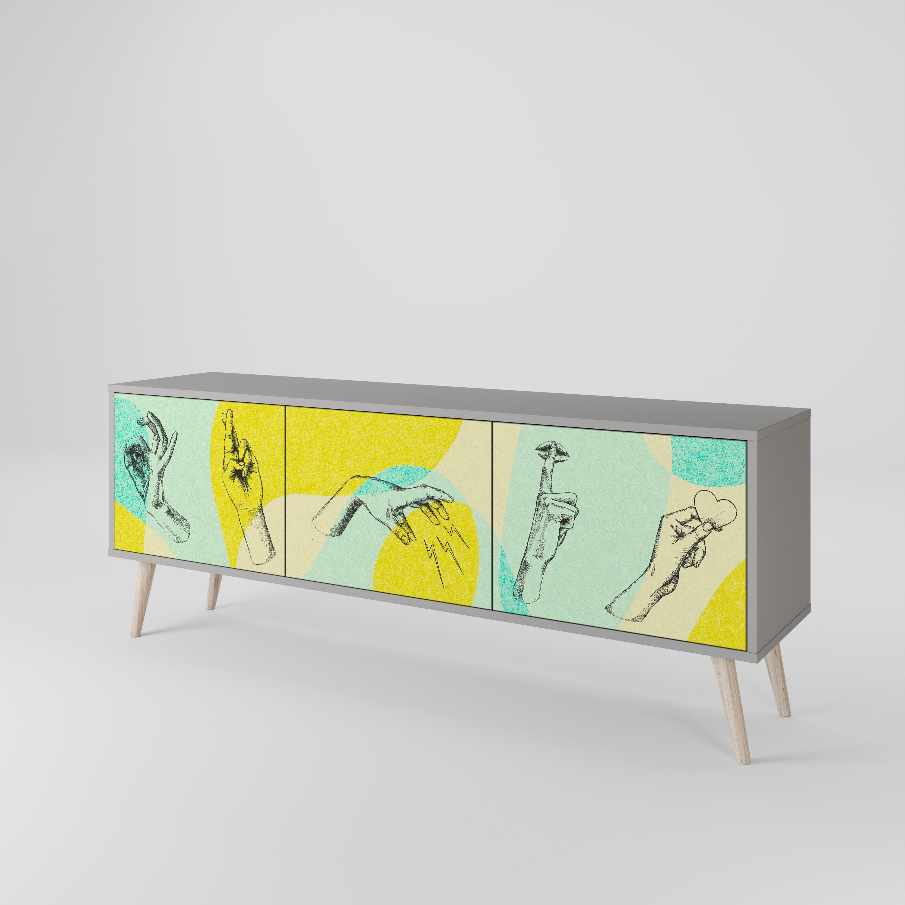 BODY LANGUAGE 3-Door TV Cabinet