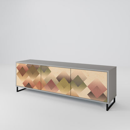 GEOMETRIC FUSION Mueble de TV de 3 Puertas