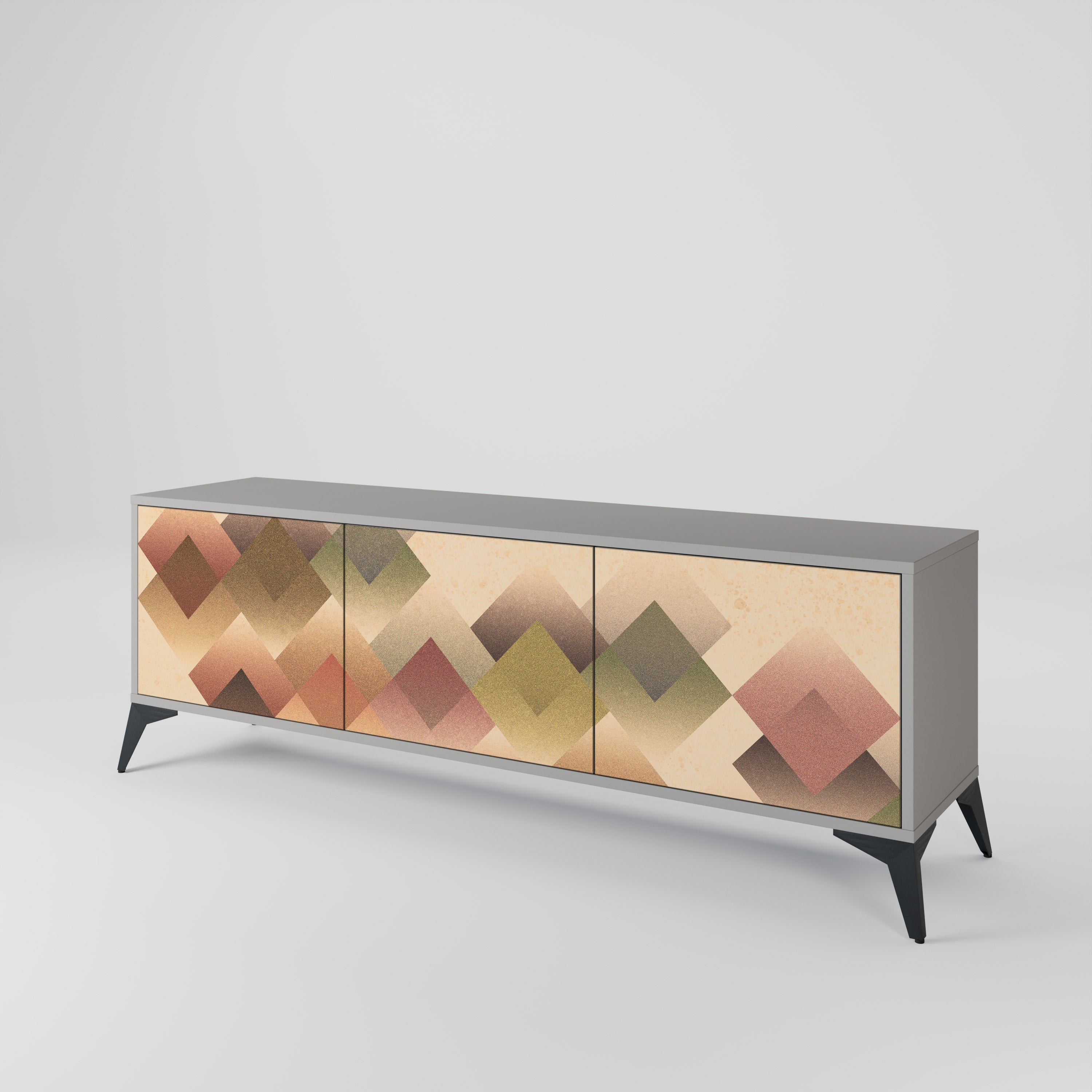GEOMETRIC FUSION 3-Door TV Cabinet