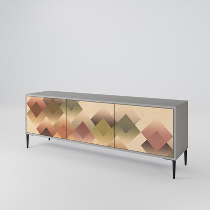 GEOMETRIC FUSION Mueble de TV de 3 Puertas
