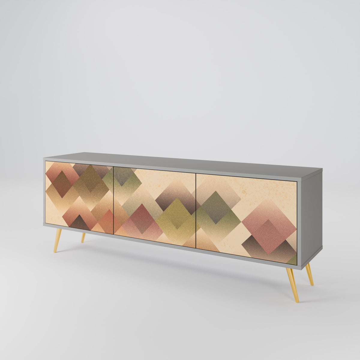 GEOMETRIC FUSION Mueble de TV de 3 Puertas