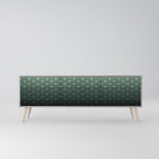 ORNAMENTAL GLIMMER 3-Door TV Stand in Grey Finish