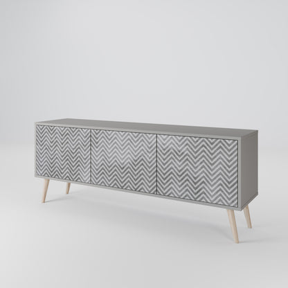 CONCRETE ZIG ZAG Mueble de TV de 3 Puertas