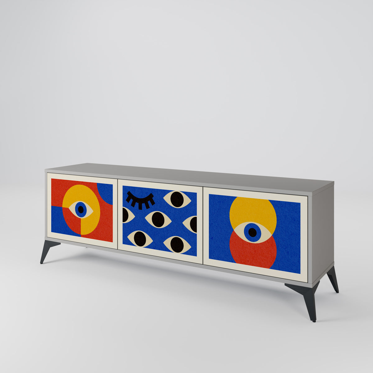 GEOMETRIC EYES Mueble de TV de 3 Puertas