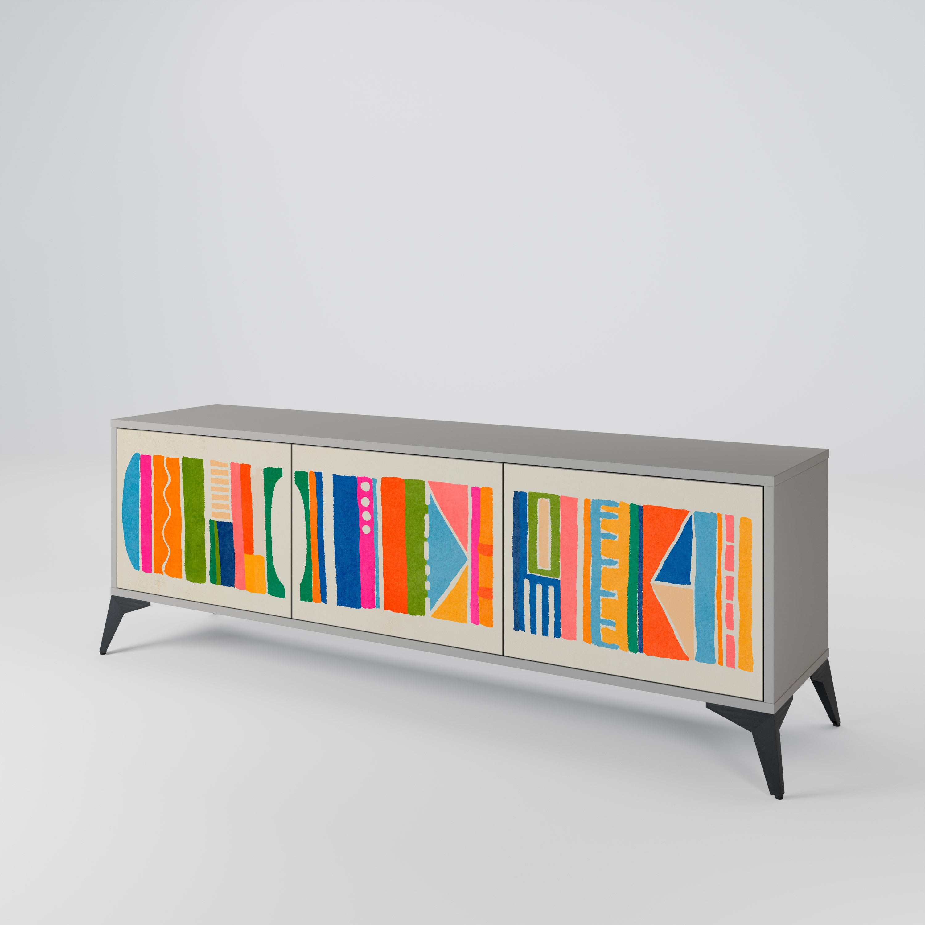 GEOMETRIC SHINE 3-Door TV Cabinet