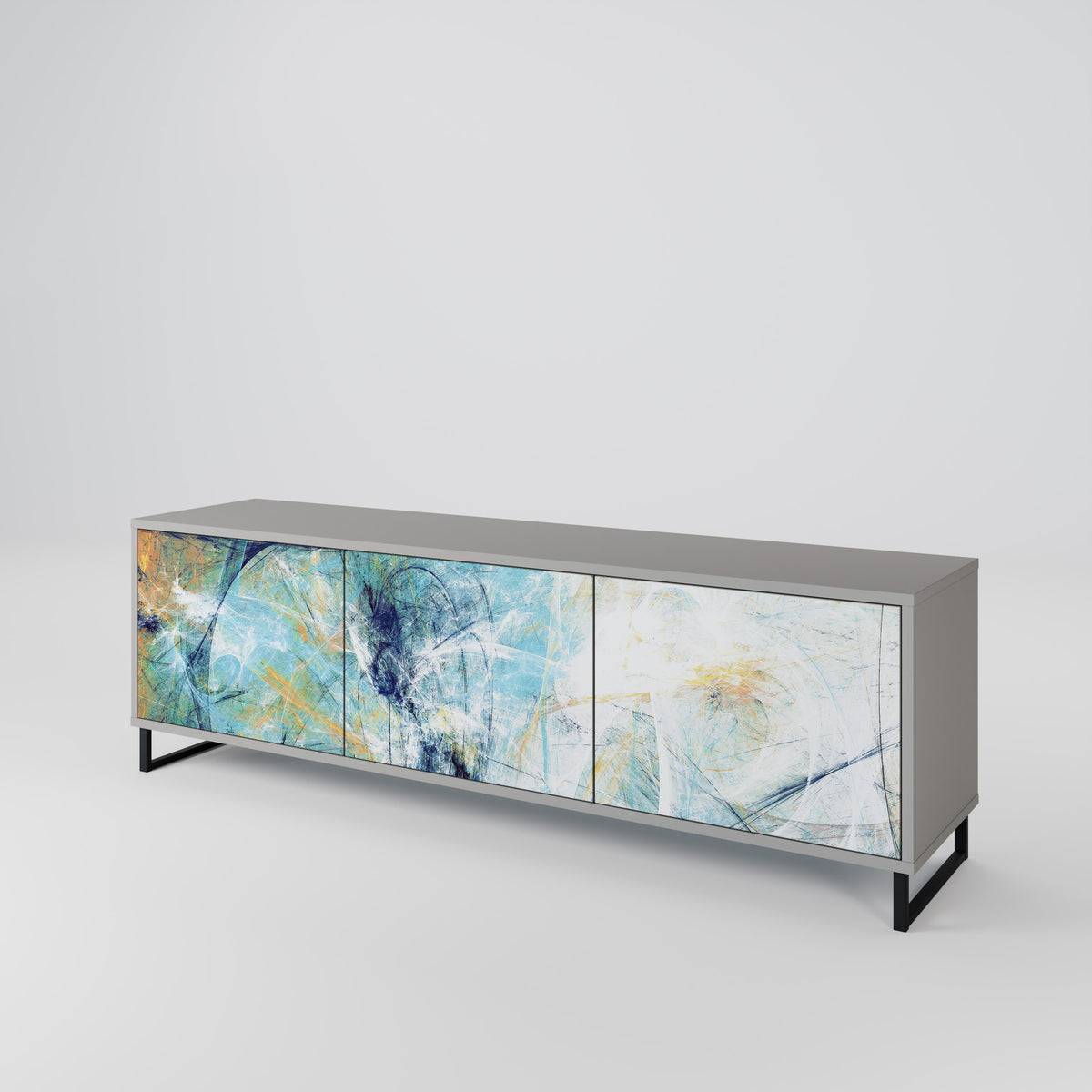 ABSTRACT THOUGHTS Mueble de TV de 3 Puertas