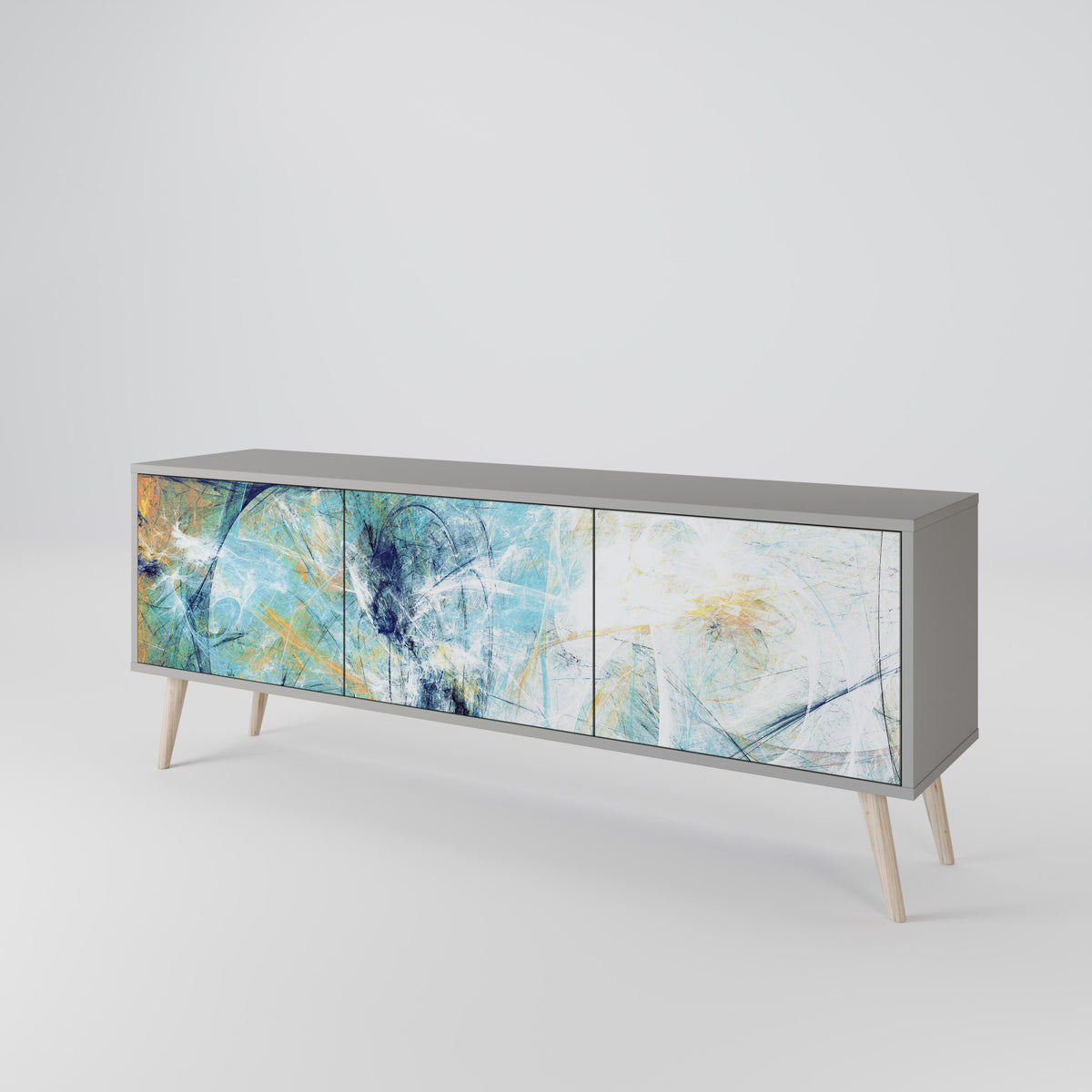 ABSTRACT THOUGHTS Mueble de TV de 3 Puertas