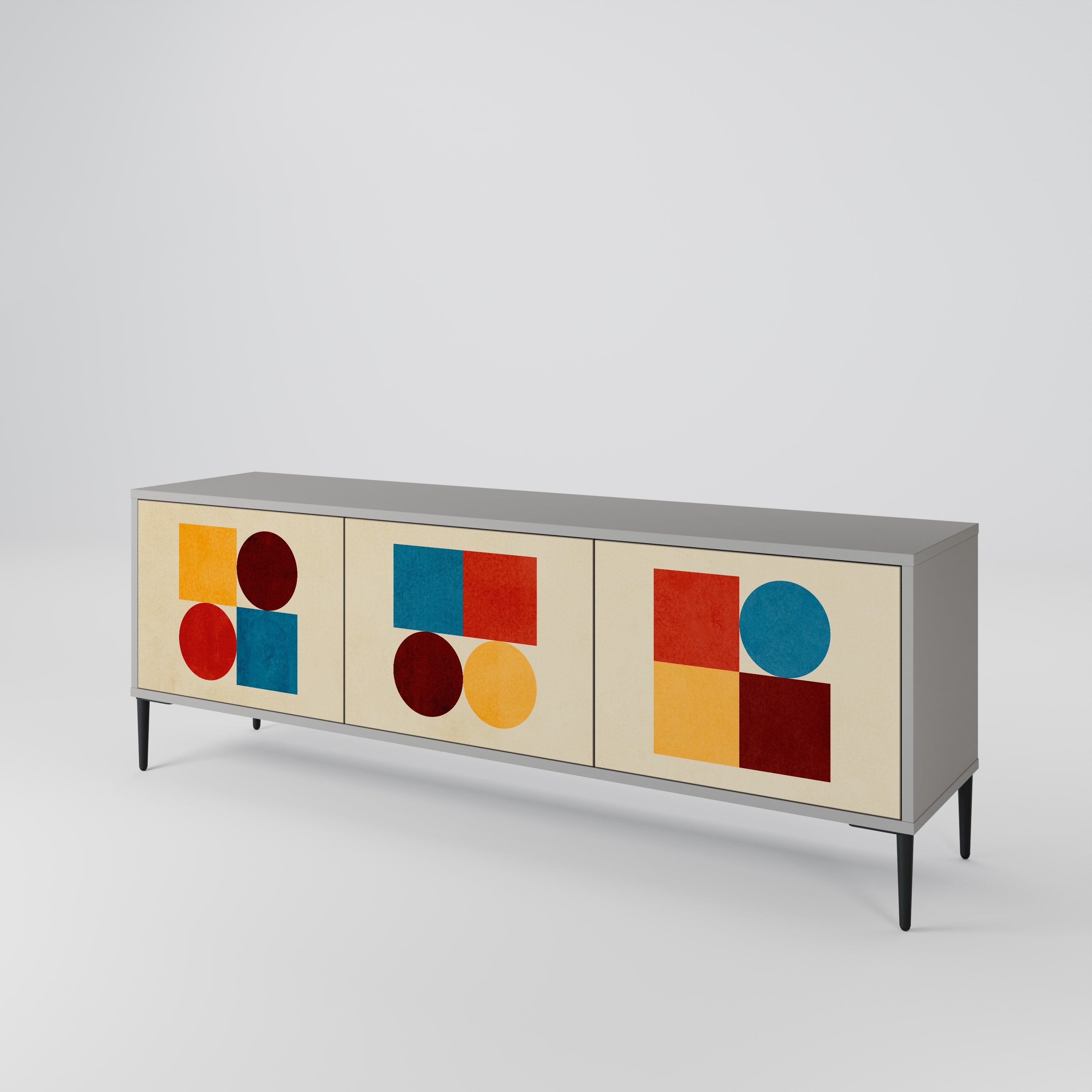 GEOMETRIC PUZZLE 3-Door TV Cabinet