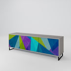 COLD SHOWCASE Mueble de TV de 3 Puertas en Acabado Gris