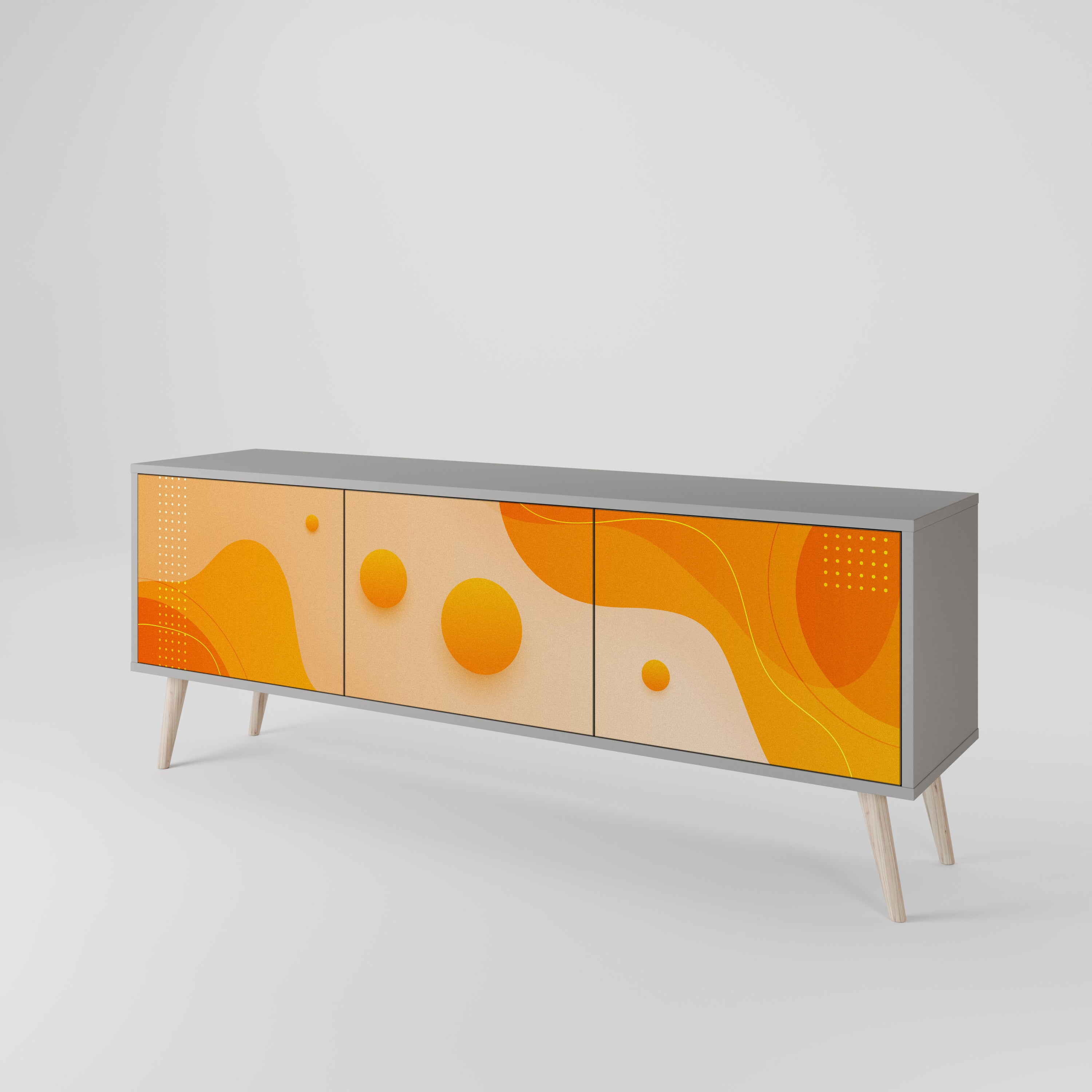 ORANGE ARRANGEMENT 3-Door TV Cabinet