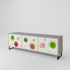 COLORFUL COSMOS Mueble de TV de 3 Puertas en Acabado Gris