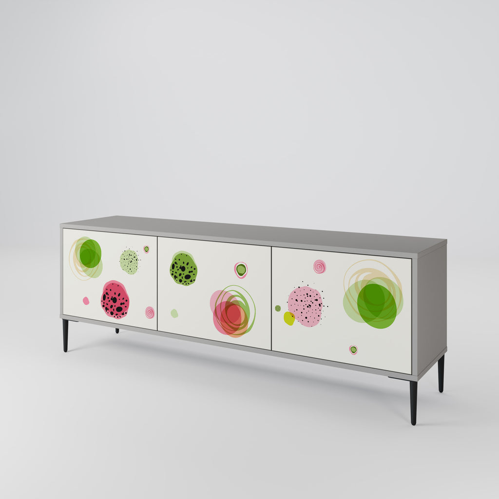 Mueble de TV COLORFUL COSMOS de 3 puertas en acabado gris