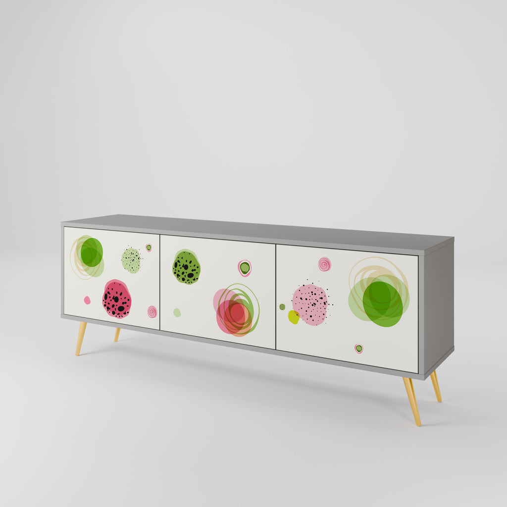 Mueble de TV COLORFUL COSMOS de 3 puertas en acabado gris