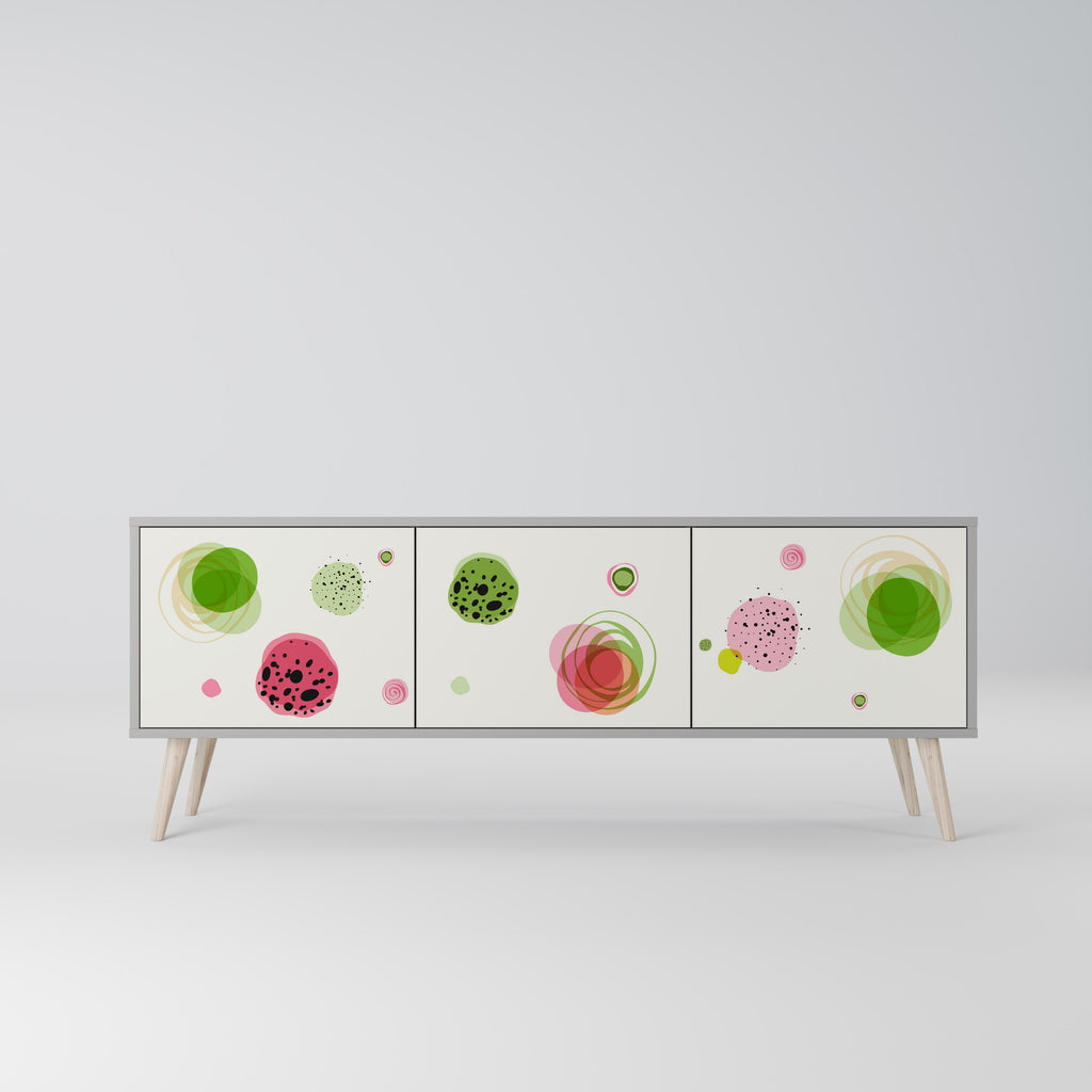 Mueble de TV COLORFUL COSMOS de 3 puertas en acabado gris
