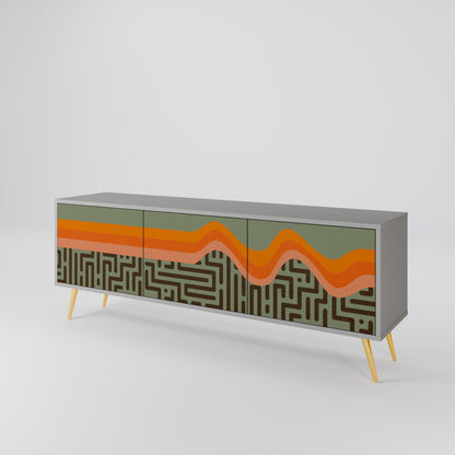 SIMPLE SOLUTIONS Mueble de TV de 3 Puertas